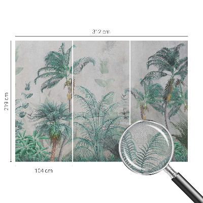 Peel and stick wall mural for bedroom Exotic oasis