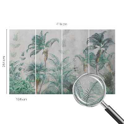 Peel and stick wall mural for bedroom Exotic oasis