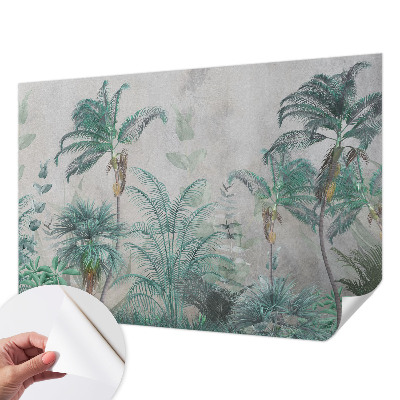 Peel and stick wall mural for bedroom Exotic oasis