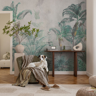 Peel and stick wall mural for bedroom Exotic oasis