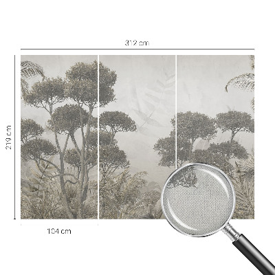 3D photo wallpaper mural with a tropical jungle design