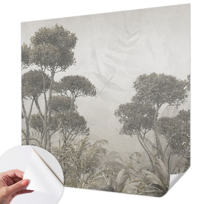 3D photo wallpaper mural with a tropical jungle design