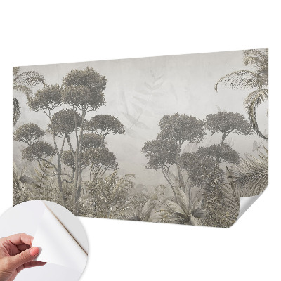 3D photo wallpaper mural with a tropical jungle design