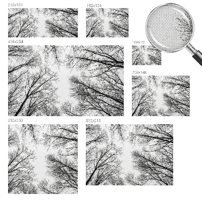 Children's wall mural with bare branches design