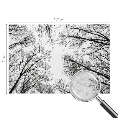 Children's wall mural with bare branches design