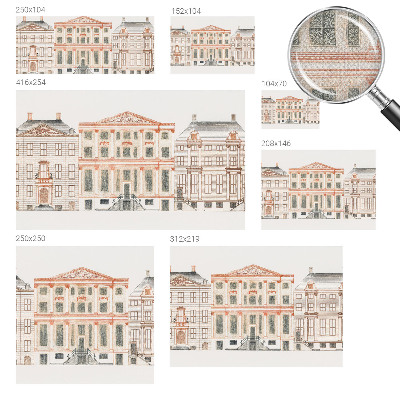 Baby room wall mural Classic buildings