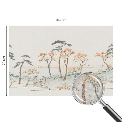 3D wall mural depicting a peaceful landscape