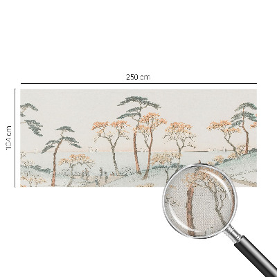 3D wall mural depicting a peaceful landscape