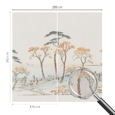 3D wall mural depicting a peaceful landscape