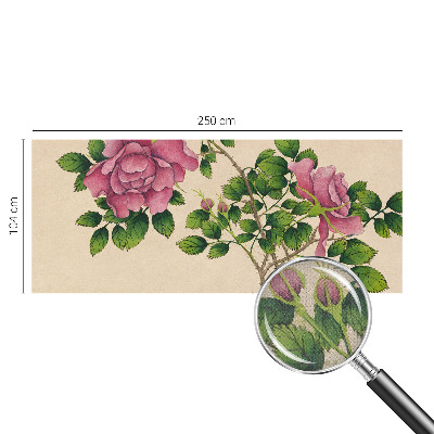 Self-adhesive photo wallpaper with a romantic roses design
