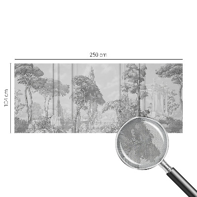 Removable wall mural wallpaper featuring an atmospheric nature scene