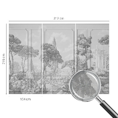 Removable wall mural wallpaper featuring an atmospheric nature scene
