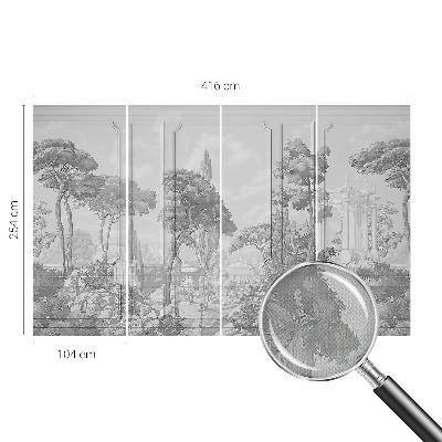 Removable wall mural wallpaper featuring an atmospheric nature scene