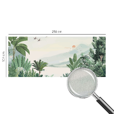 Peel and stick wall mural for living room Tropical oasis