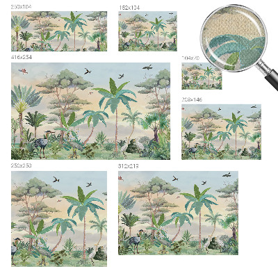 Peel and stick wall mural for bedroom Exotic flora