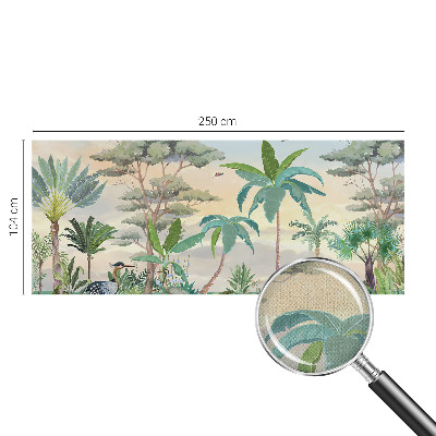 Peel and stick wall mural for bedroom Exotic flora