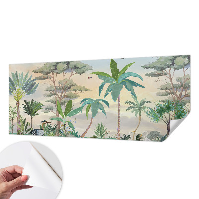 Peel and stick wall mural for bedroom Exotic flora