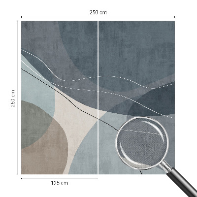 Peel and stick wall mural for kids' room with a modern abstract design