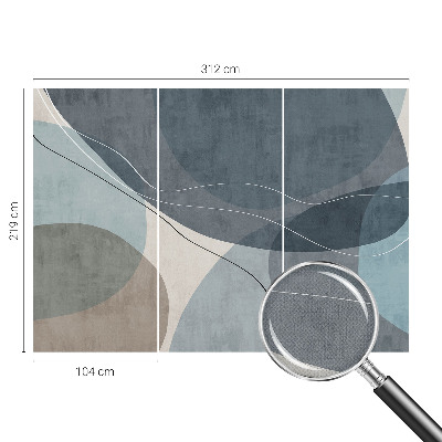 Peel and stick wall mural for kids' room with a modern abstract design