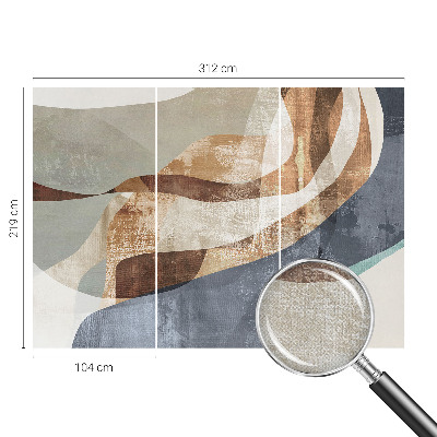 3D photo wallpaper mural with an abstract composition