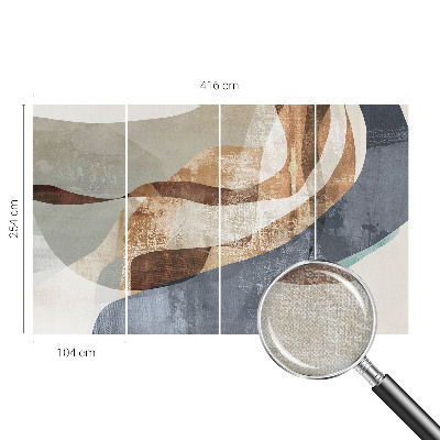 3D photo wallpaper mural with an abstract composition