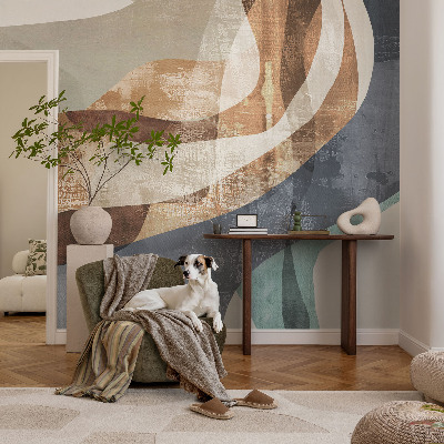3D photo wallpaper mural with an abstract composition