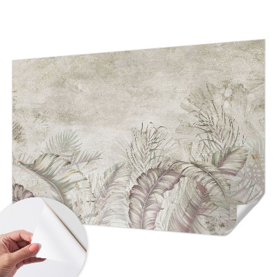 Baby room wall mural Decorative leaves