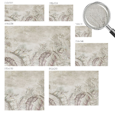 Baby room wall mural Decorative leaves