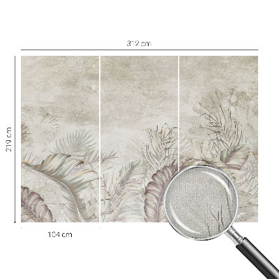 Baby room wall mural Decorative leaves