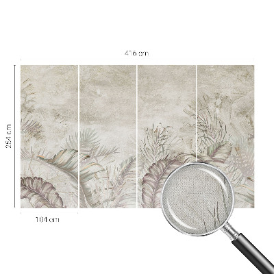 Baby room wall mural Decorative leaves