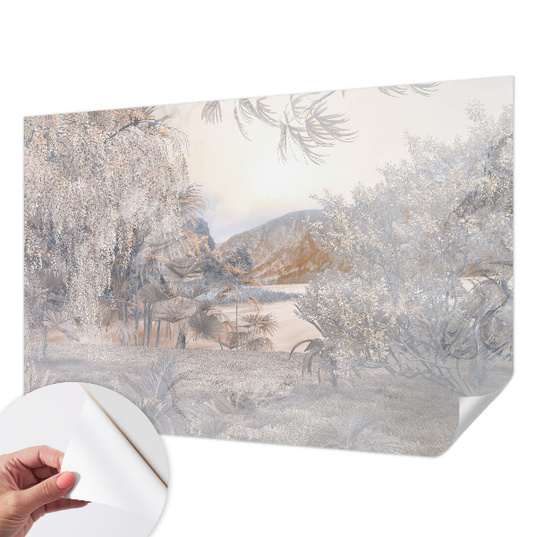 Nursery wall mural with the 