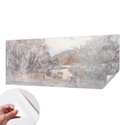 Nursery wall mural with the 