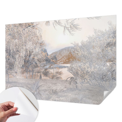 Nursery wall mural with the 