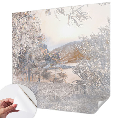Nursery wall mural with the 