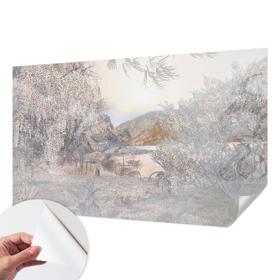 Nursery wall mural with the 