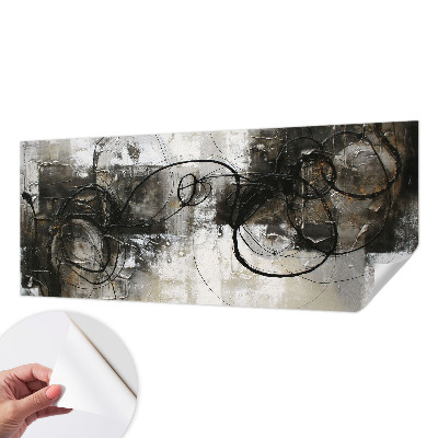 Children's wall mural with an abstract vortex design