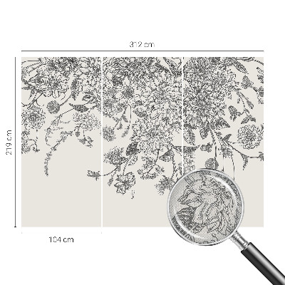 Peel and stick wall mural Floral pattern