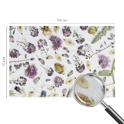 Peel and stick wallpaper mural with a dried flowers design