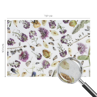 Peel and stick wallpaper mural with a dried flowers design
