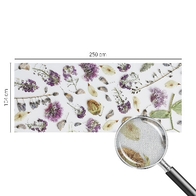 Peel and stick wallpaper mural with a dried flowers design