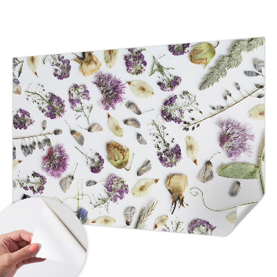 Peel and stick wallpaper mural Dried flowers