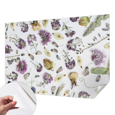 Peel and stick wallpaper mural Dried flowers