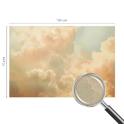 Self-adhesive photo wallpaper with an ethereal clouds design