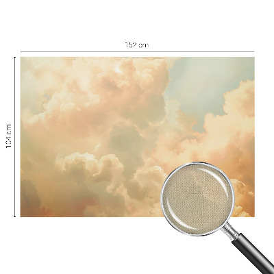Self-adhesive photo wallpaper with an ethereal clouds design