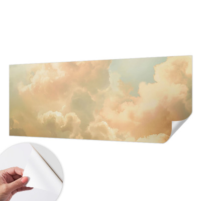 Self-adhesive photo wallpaper with an ethereal clouds design