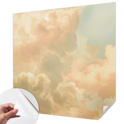 Self-adhesive photo wallpaper with an ethereal clouds design
