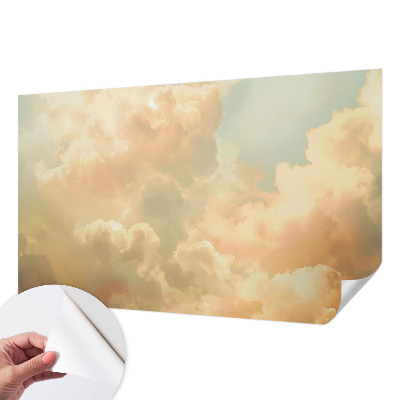 Self-adhesive photo wallpaper with an ethereal clouds design