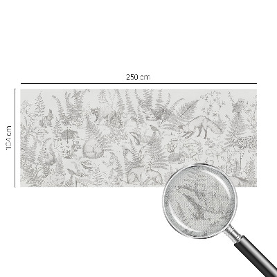 Stick-on wall mural with a forest animals motif