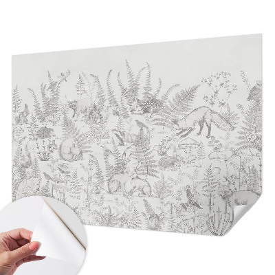 Stick-on wall mural Forest animals