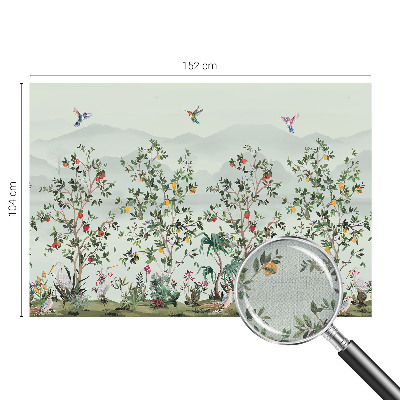 Removable wall mural Exotic trees